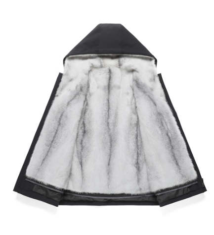 派克服男水貂内胆整貂十字貂2025款连帽冬季加厚外套中年水貂大衣