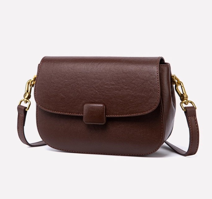 包包女式2025新款时尚复古马鞍包真皮女包小挎包妈妈包女士斜挎包