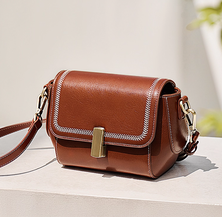 真皮潮流手提包大容量女士包包通勤百搭单肩包时尚高级感斜挎包