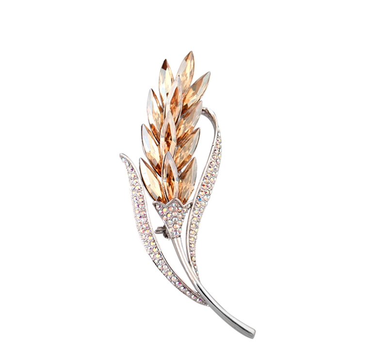 气质麦穗胸针女高档精致大衣配饰领针别针胸花礼物